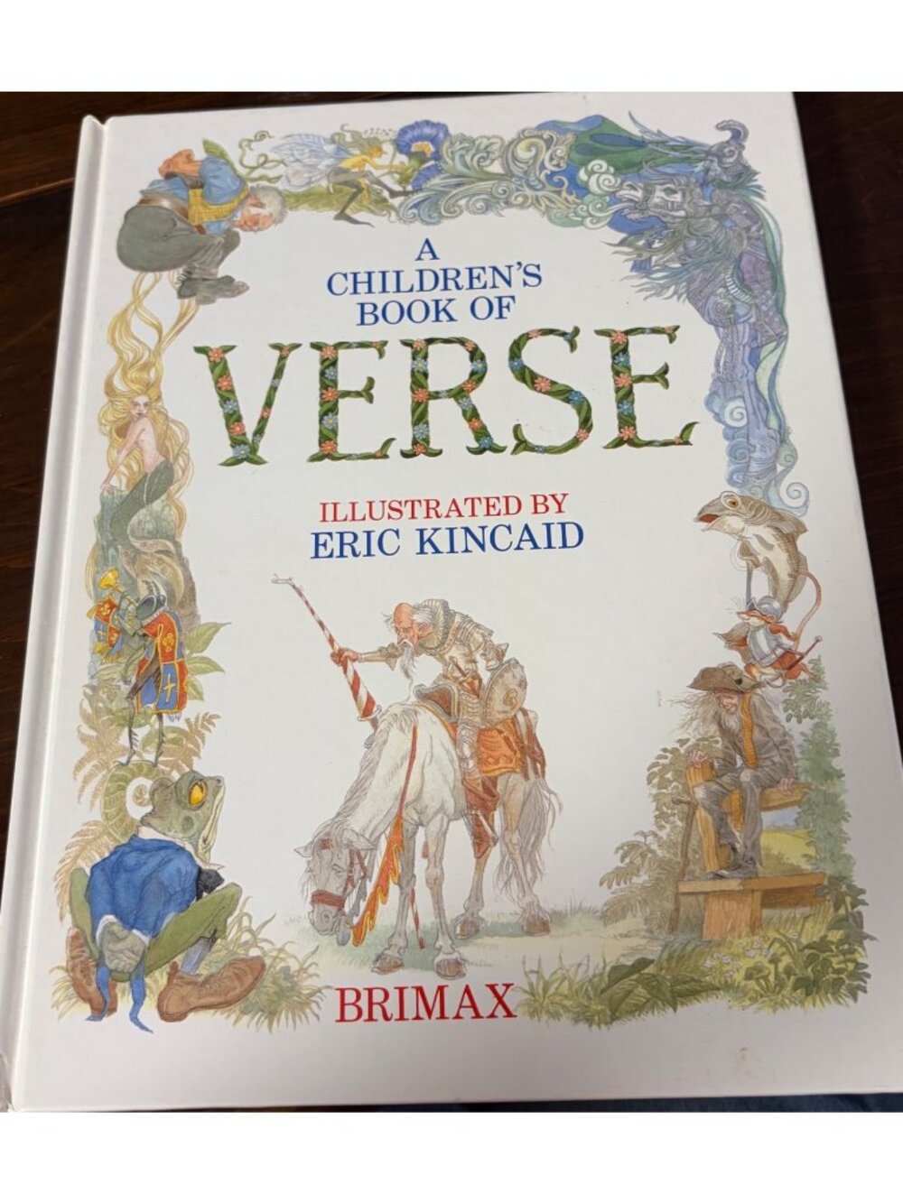 A Childrens Book Of Verse Illustrated By Eric Kincaid Hardcover 1987 Brimax Book